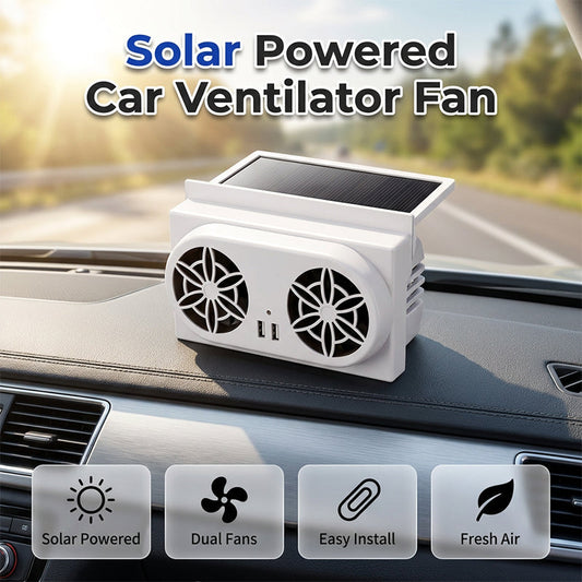 Ventilator voor in de auto op zonne-energie
