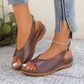 🔥Dames Vintage Peep-Toe Comfort Sandalen