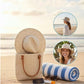 🏆LAATSTE DAG 50% KORTING💥☀️Opvouwbare gebreide fedora-zonnehoed voor dames👒Ademende, lichtgewicht, compact op te vouwen strandhoed met brede rand✨