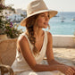 🏆LAATSTE DAG 50% KORTING💥☀️Opvouwbare gebreide fedora-zonnehoed voor dames👒Ademende, lichtgewicht, compact op te vouwen strandhoed met brede rand✨