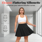 Tennisrok voor dames met hoge taille en zakken, in grote maten
