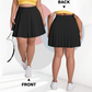 Tennisrok voor dames met hoge taille en zakken, in grote maten