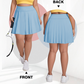 Tennisrok voor dames met hoge taille en zakken, in grote maten
