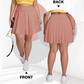 Tennisrok voor dames met hoge taille en zakken, in grote maten