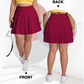 Tennisrok voor dames met hoge taille en zakken, in grote maten