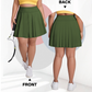 Tennisrok voor dames met hoge taille en zakken, in grote maten