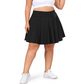 Tennisrok voor dames met hoge taille en zakken, in grote maten