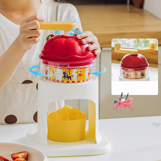 Carousel Safe ijsschaver met handaandrijving: snel, compact ijs en veilige bediening