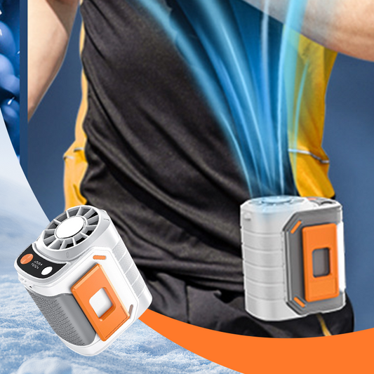 Multifunctionele, draagbare ventilator voor aan de taille