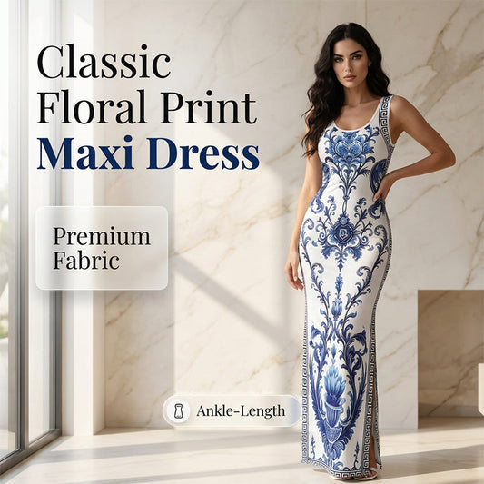 🌸 Elegante Dames Maxi Jurk met Bloemenprint – Comfortabel & Perfect voor Zomerse Dagen 👗