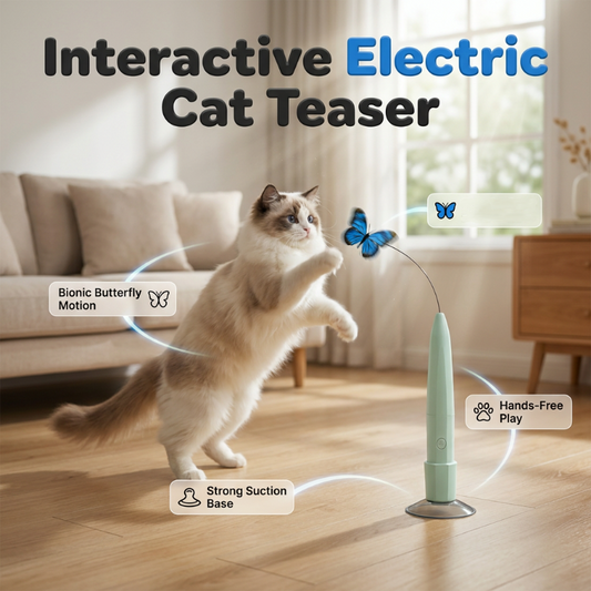 🔥Laatste dag korting🔥Elektrische zuignap Cat Teaser met roterende vlinder
