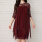 💃 FLASH SALE! 🌸 Stijlvolle Lace Jurk Met High-Low Design – Perfect Voor Feestjes, Dates & Speciale Momenten