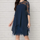 💃 FLASH SALE! 🌸 Stijlvolle Lace Jurk Met High-Low Design – Perfect Voor Feestjes, Dates & Speciale Momenten
