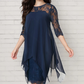 💃 FLASH SALE! 🌸 Stijlvolle Lace Jurk Met High-Low Design – Perfect Voor Feestjes, Dates & Speciale Momenten