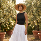 Dames tanktop met open rug, slanke pasvorm, zomerse mouwloze crop-top
