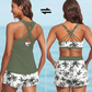 👙✨ 50% KORTING! Tanktop, bikinitop én shorts in 1 set. Criss-cross rug, tummy control, en sneldrogende stof – jij bepaalt hoe je straalt op het strand!