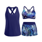 👙✨ 50% KORTING! Tanktop, bikinitop én shorts in 1 set. Criss-cross rug, tummy control, en sneldrogende stof – jij bepaalt hoe je straalt op het strand!
