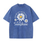 👕☀️Unisex Vintage Gewassen Madeliefje Print Loose Fit T-Shirt