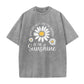 👕☀️Unisex Vintage Gewassen Madeliefje Print Loose Fit T-Shirt