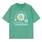 👕☀️Unisex Vintage Gewassen Madeliefje Print Loose Fit T-Shirt