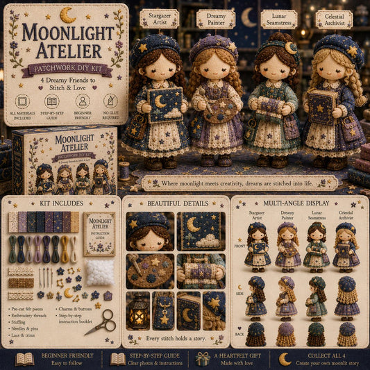🎁Laatste dag: 50% KORTING🧵 Tiny Worlds-collectie – Patchwork-doe-het-zelfpakketten