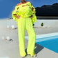Set met top met uitsnijdingen en bandeau-jumpsuit