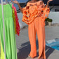 Set met top met uitsnijdingen en bandeau-jumpsuit