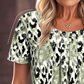 Casual dames-top met print, ronde hals en korte mouwen