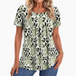 Casual dames-top met print, ronde hals en korte mouwen