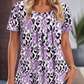 Casual dames-top met print, ronde hals en korte mouwen