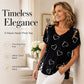 Casual T-shirt met V-hals en korte mouwen voor dames