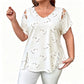 Casual T-shirt met V-hals en korte mouwen voor dames