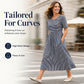 🌀☁️ TIJDELIJKE AANBIEDING: 50% KORTING! 👗Casual, ruimvallende gestreepte damesjurk – Luchtige pasvorm en zachte strepen – Perfect voor een nonchalante alledaagse look.