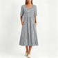 🌀☁️ TIJDELIJKE AANBIEDING: 50% KORTING! 👗Casual, ruimvallende gestreepte damesjurk – Luchtige pasvorm en zachte strepen – Perfect voor een nonchalante alledaagse look.