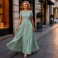 Elegante chiffonjurk met bloemenprint en pailletten voor dames