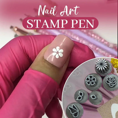 🎉Tijdelijke aanbieding: 50% korting🎉Compacte en draagbare set met stempelpennen voor nagelkunst