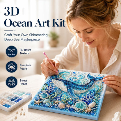 Creatieve DIY-schilderpakket met kunstparels: 'Ocean Life'