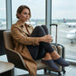 Geperforeerde slip-on platform muiltjes voor dames