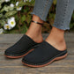 Geperforeerde slip-on platform muiltjes voor dames