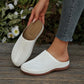 Geperforeerde slip-on platform muiltjes voor dames