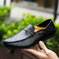 Handgemaakte leren loafers voor heren, in Milanese stijl.