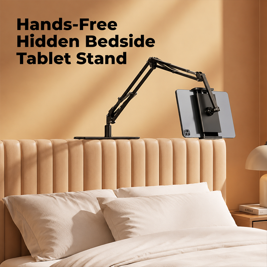 🛏️📱 Verstop deze tabletstandaard onder je matras en kijk films alsof je in de bioscoop ligt – handenvrij, geen nekpijn, geen gedoe!