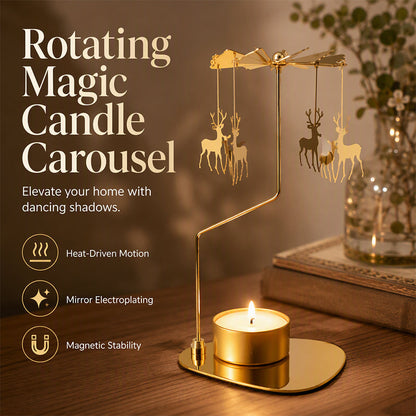🕯️ NU 50% KORTING! ✨ Decoratieve gouden draaibare kaarsenhouder – Elegant draaiend ontwerp, gouden afwerking en stevig – Perfect voor tafelversieringen en een gezellige interieurdecoratie 🌟
