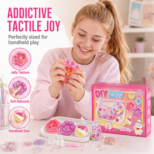 🐱 NU 50% KORTING! 🧊 DIY Gebakken IJs Squishy Toy Kit – Kattenklauw ontwerp, squishy plezier & creatief – Perfect voor zintuiglijk spel en stressverlichting voor kinderen ✨