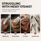 Roestvrijstalen steak tang met gekartelde rand