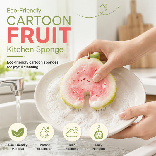 Schattige Fruitvormige Afwas Spons – Vrolijk, Kleurrijk en Krachtig Schrobber voor een Stralend Schone Keuken 🍓🍋✨