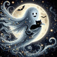 🥳HOT SALE 2026🥳💞Meer dan 8.000 stuks verkocht! 🎃🎁 50% KORTING! Halloween Ghost Diamond Art-set! 5D full drill, HD-canvas en gotisch kantontwerp. Griezelig leuk knutselproject – sla je slag en bespaar! 👻✅