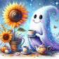 🥳HOT SALE 2026🥳💞Meer dan 8.000 stuks verkocht! 🎃🎁 50% KORTING! Halloween Ghost Diamond Art-set! 5D full drill, HD-canvas en gotisch kantontwerp. Griezelig leuk knutselproject – sla je slag en bespaar! 👻✅