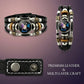 Glow-in-the-Dark-armband met 12 sterrenbeelden van leer voor mannen en vrouwen (6,9/8,1 inch