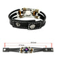 Glow-in-the-Dark-armband met 12 sterrenbeelden van leer voor mannen en vrouwen (6,9/8,1 inch